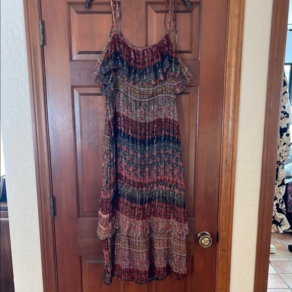 Daughters of the Revolution Bohemian Multicolor Maxi Dress size extra small